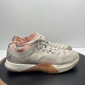 Adidas Crazytrain Elite Women Size 8.5 Training Shoes Gray Peach Pink Athleisure